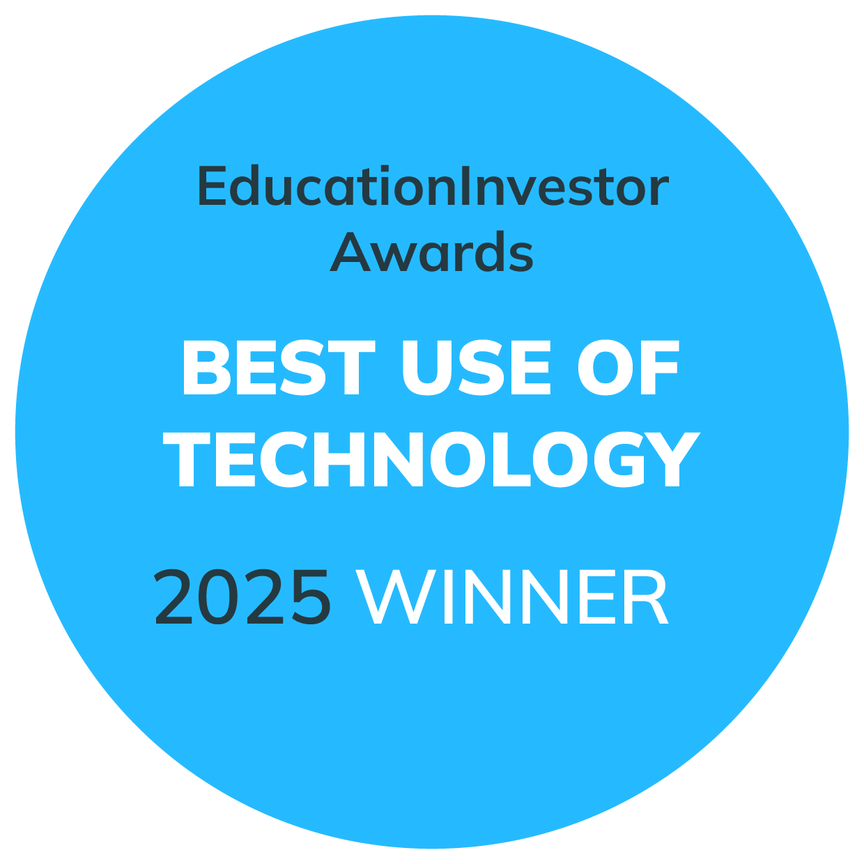 EducationInvestor Awards 2025 - Best Use of Technology winner